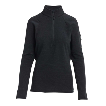 BURTON AK TURBINE HLF ZP TRUE BLK HEATHER M