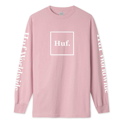 HUF ESSENTIALS DOMESTIC L/S CORAL PINK S