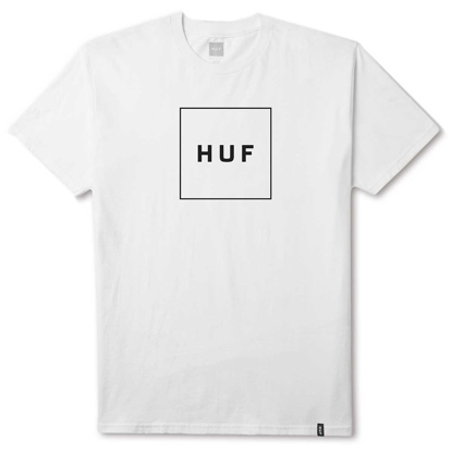 HUF ESSENTIALS BOX LOGO S/S WHT S