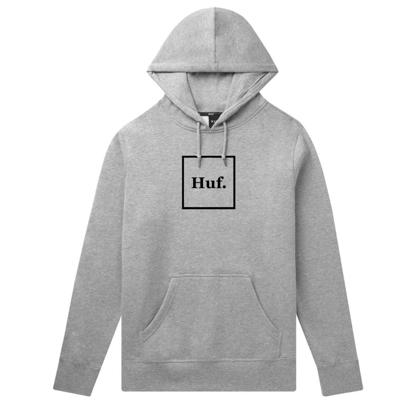 HUF ESSENTIALS BOX LOGO HO GREY HEATHER L