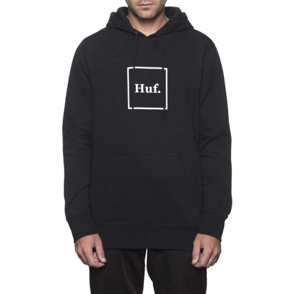 HUF ESSENTIALS BOX LOGO HO BLK S