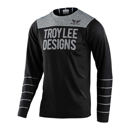 TROY LEE DESIGNS SKYLINE L/S CHILL SIGNATURE HEATHER BLK/GRAY S
