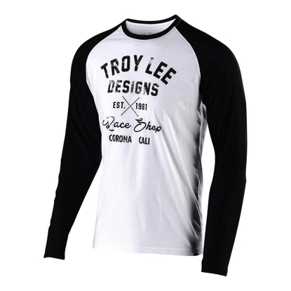 TROY LEE DESIGNS VINTAGE RACE SHOP L/S WHT/BLK S