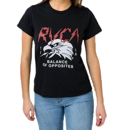 RVCA PARKER S/S W BLK XS