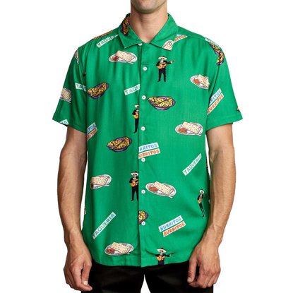 RVCA HOT FUDGE SS VINTAGE GREEN S