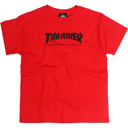 THRASHER MAGAZINE SKATE MAG S/S KID RED L