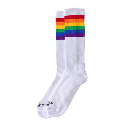 AMERICAN SOCKS RAINBOW PRIDE MID HIGH WHT/RBW UNI