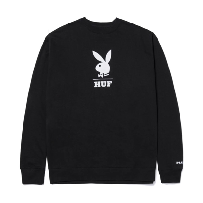 HUF HUF X PLAYBOY LOGO CREWNECK BLACK M