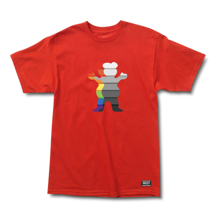 GRIZZLY GRIPTAPE PRISM BEAR T-SHIRT RED S
