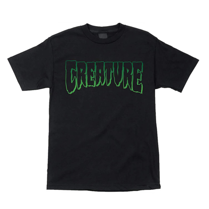 CREATURE LOGO OUTLINE T-SHIRT BLACK XL