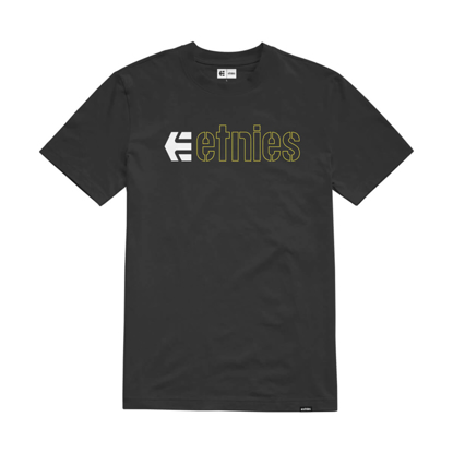 ETNIES ECORP TEE KID BLACK/WHITE/YELLOW M