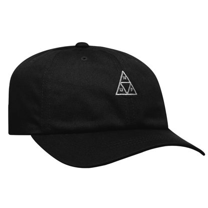 HUF ESSENTIALS TT CV 6 PANEL HAT BLACK OS