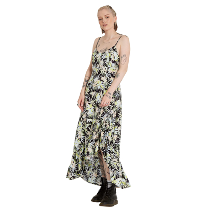 VOLCOM THATS MY TYPE MAXI DRESS W LIME S