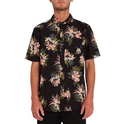 VOLCOM FLORAL WITH CHEESE SHIRT BLACK S