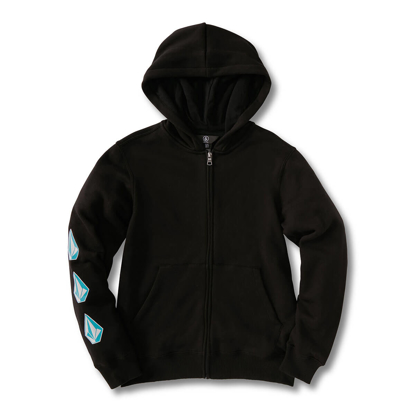VOLCOM ICONIC STONE ZIP HOODIE KID BLACK S