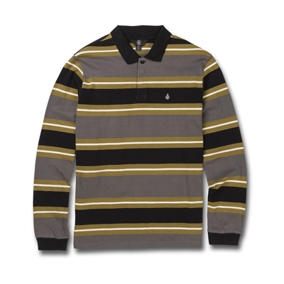 VOLCOM HASLEY POLO LS BLACK L