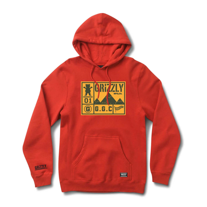 GRIZZLY GRIPTAPE BACK TRAIL HOODIE RED L