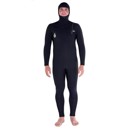 VOLCOM MODULATOR 5/4/3MM HOOD CHESTZIP FULLSUIT BLACK MT