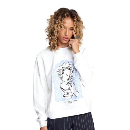 RVCA RENAISSANCE CREW W VINTAGE WHITE M