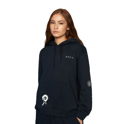 RVCA MASH UP HOODIE W BLACK S