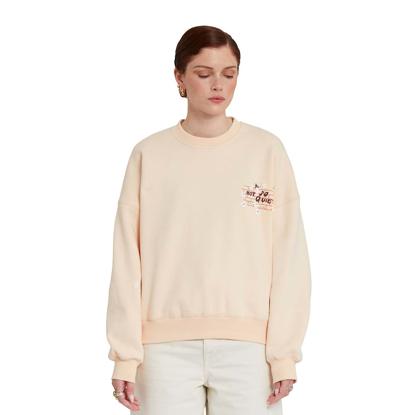 VOLCOM EGLE ZVIRBLYTE FA CREW W LIGHT PINK M
