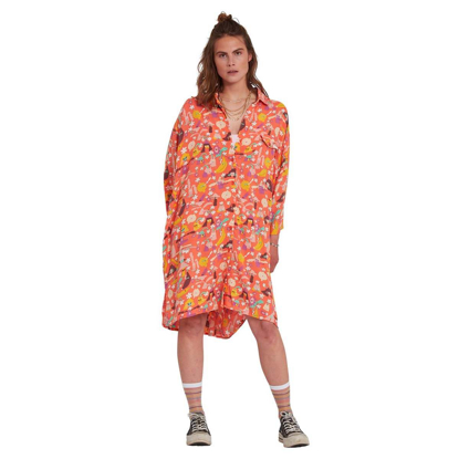 VOLCOM EGLE ZVIRBLYTE FA DRESS W LIVING CORAL XS