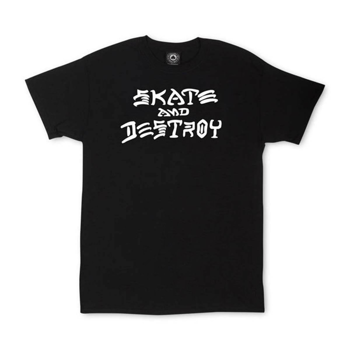 THRASHER MAGAZINE SKATE AND DESTROY T-SHIRT BLACK M