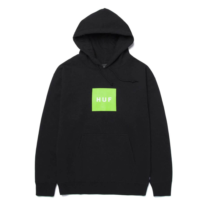 HUF ESSENTIALS BOX LOGO PULLOVER HOODIE BLACK S