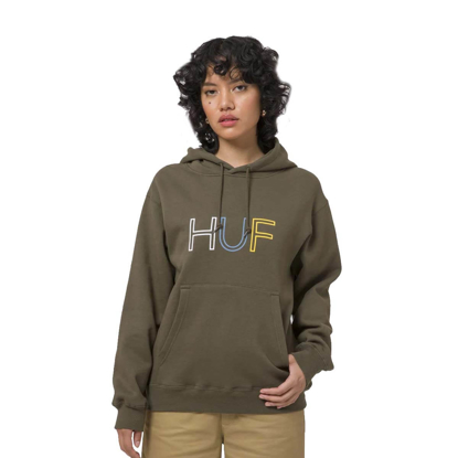 HUF HUF HD LOGO PULLOVER HOODIE OLIVE S