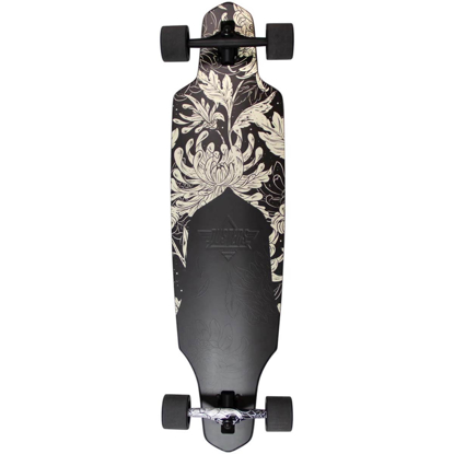 DUSTERS CHANNEL BLOOMING LONGBOARD 38" BLACK/WHITE 38"