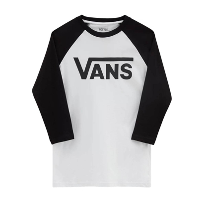 VANS VANS CLASSIC RAGLAN BOYS LONGSLEEVE WHITE/BLACK L