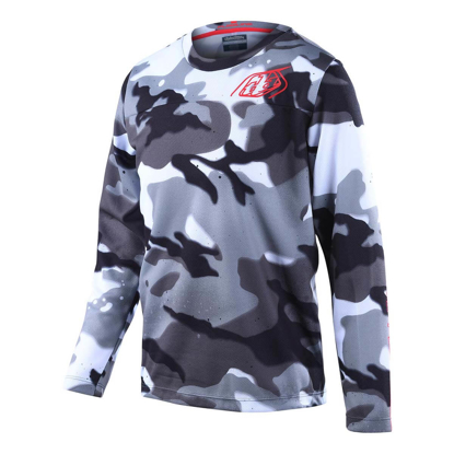 TROY LEE DESIGNS YOUTH FLOWLINE LS JERSEY SPRAY CAMO WHITE XL