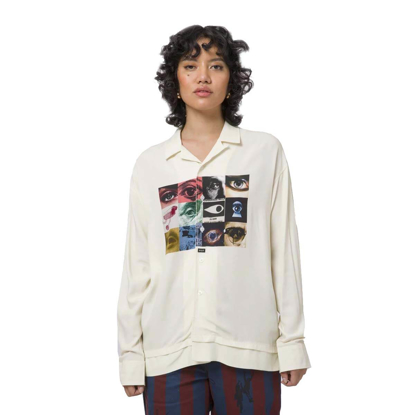 HUF REALIZE WOVEN LONGSLEEVE OFF WHITE S