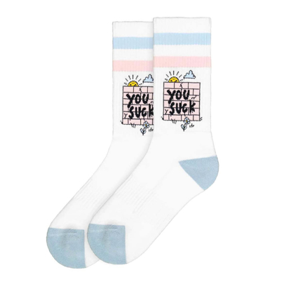 AMERICAN SOCKS YOU SUCK MID WHITE UNI