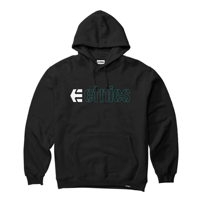 ETNIES ECORP PULLOVER HOODIE BLACK/GREEN/WHITE L