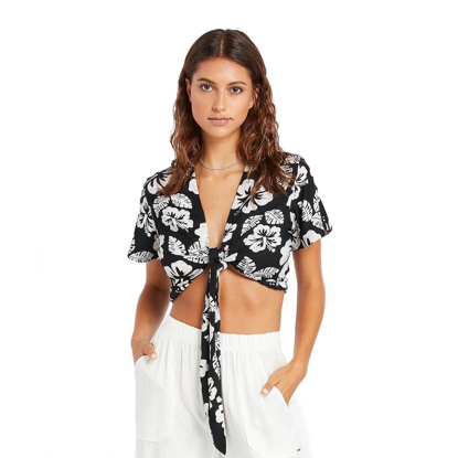 VOLCOM COCO HO SKILLZ TOP BLACK WHITE S