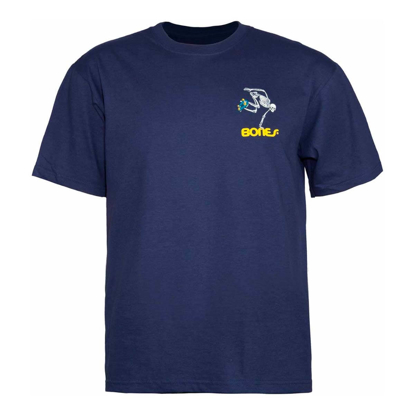POWELL SKATEBOARD SKELETON KID T-SHIRT NAVY XL