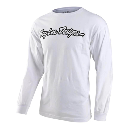 TROY LEE DESIGNS SIGNATURE LONG SLEEVE TEE WHITE M