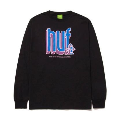 HUF BOOKEND LONGSLEEVE BLACK L