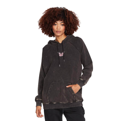 VOLCOM TRULY STOKED PULLOVER HOODIE BLACK XS