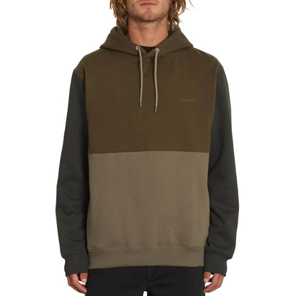 VOLCOM DIVIDED PULLOVER HOODIE SERVICE GREEN S