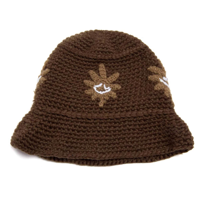 HUF NATURE BUDDY KNIT BUCKET HAT BROWN L/XL