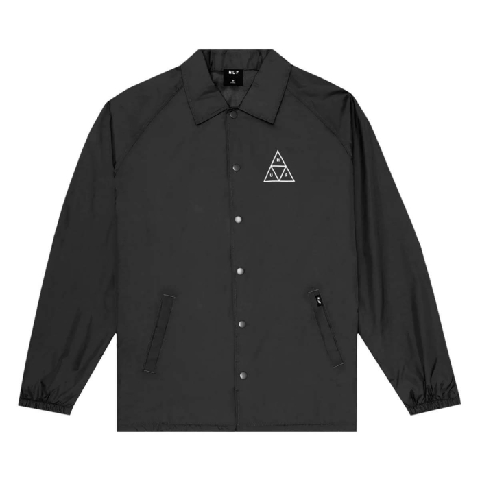 HUF ESSENTIALS TRIPLE TRIANGLE COACHES JACKET BLACK M