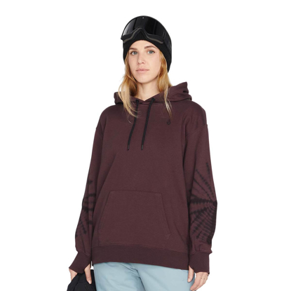 VOLCOM COSTUS PULLOVER HOODIE W BLACK PLUM XS