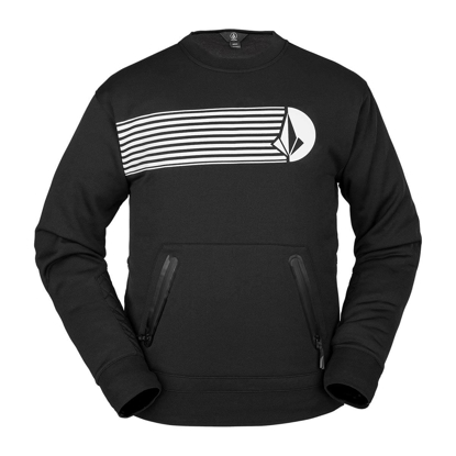 VOLCOM LET IT STORM CREW PULLOVER BLACK S