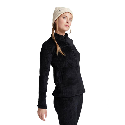 BURTON AK BAKER HI-LOFT W QUARTER-ZIP TRUE BLACK S