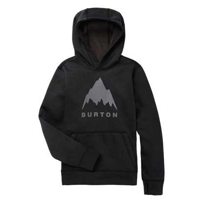 BURTON OAK KID PULLOVER HOODIE TRUE BLACK HEATHER S