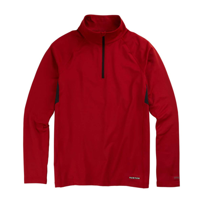 BURTON HEAVYWEIGHT X BASE LAYER QUARTER-ZIP PULLOVER SUN DRIED TOMATO L