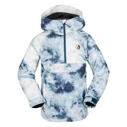 VOLCOM SLUFF INSULATED KID PULLOVER JACKET STORM TIE-DYE M