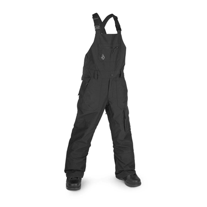 VOLCOM BARKLEY INSULATED KID BIB OVERALL PANTS BLACK XS